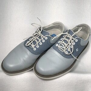 FootJoy FJ Traditions Golf Shoes Men's Size 8.5 Leather Blue Lightweight 57902